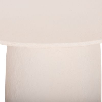DINING TABLE ROUND SEPPO HM18154.02 FIBER CEMENT IN WHITE--Φ119,5x75,5Hcm.