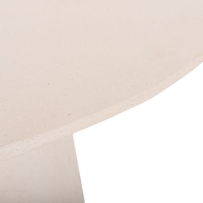 DINING TABLE ROUND SEPPO HM18154.02 FIBER CEMENT IN WHITE--Φ119,5x75,5Hcm.