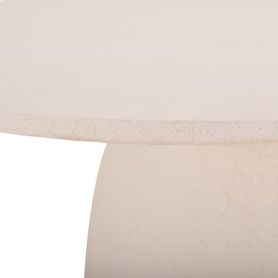 DINING TABLE ROUND SEPPO HM18154.02 FIBER CEMENT IN WHITE--Φ119,5x75,5Hcm.