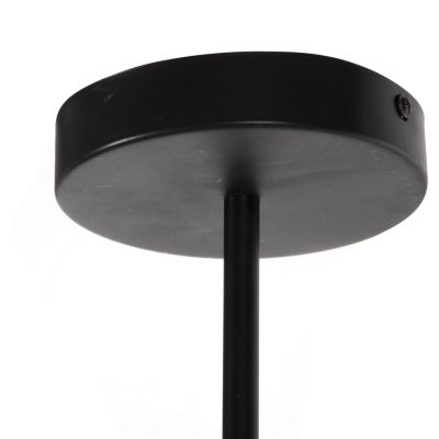 CEILING PENDANT 6-LIGHT FIXTURE HM4125 BLACK METAL 75x75x75Hcm.