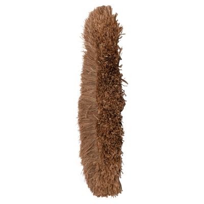 WALL MIRROR IN OVAL SHAPE HM4711 SISAL FIBERS FRAME IN NATURAL COLOR 95x60x15(thickness) cm.