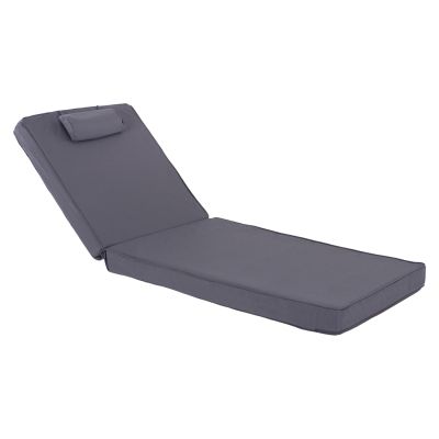 SUNBED CUSHION HM11237.30T TEXTLINE GREY 194(114+1+73)x72x11Hcm.