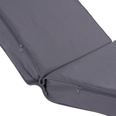 SUNBED CUSHION HM11237.30T TEXTLINE GREY 194(114+1+73)x72x11Hcm.