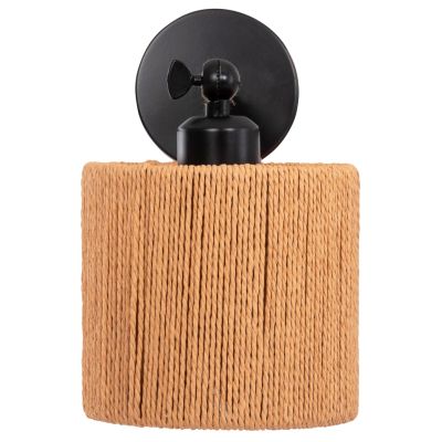 WALL SCONCE LANT HM4476 METAL BASE-HEMP ROPE- [E27] 15x15x35-23Hcm.
