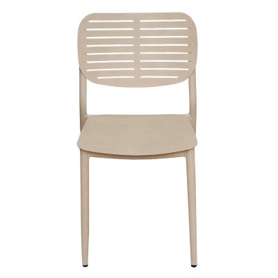 DINING CHAIR HILLIARD HM6645.04 ALUMINUM IN CHAMPAGNE COLOR 46x54x78Hcm