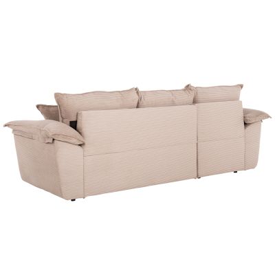 CORNER (LEFT) SOFA-BED WITH STORAGE SPACE ALDO HM3276.01L BEIGE FABRIC 256x91-159x87Hcm.