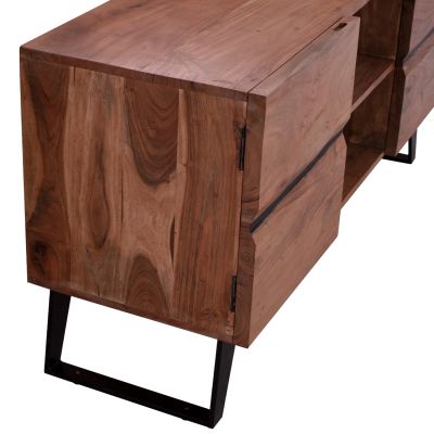 TV Furniture HM8174.11 Alicia Solid acacia wood Natural 130x43x66 cm.