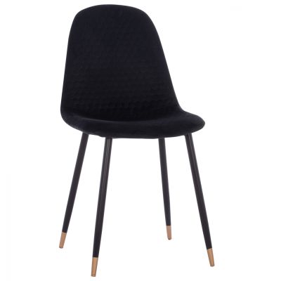 КАРЪКА LUCILLE HM8552.04 ΑΠΟ ΒΕΛΟΥΔΟ ΜΑΥΡΟ ΜΕ ΜΕΤΑΛΛΙΚΟ ΣΚΕΛΕΤΟ 45X56X81Υ ек.