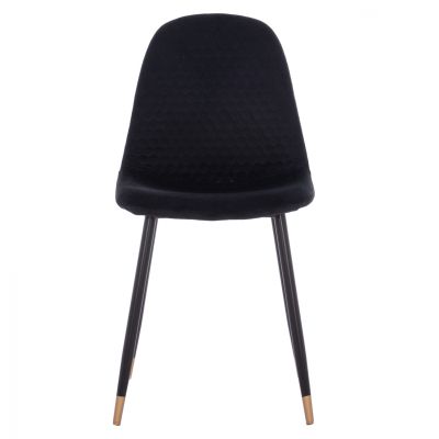 КАРЪКА LUCILLE HM8552.04 ΑΠΟ ΒΕΛΟΥΔΟ ΜΑΥΡΟ ΜΕ ΜΕΤΑΛΛΙΚΟ ΣΚΕΛΕΤΟ 45X56X81Υ ек.