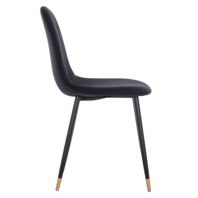 КАРЪКА LUCILLE HM8552.04 ΑΠΟ ΒΕΛΟΥΔΟ ΜΑΥΡΟ ΜΕ ΜΕΤΑΛΛΙΚΟ ΣΚΕΛΕΤΟ 45X56X81Υ ек.