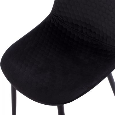 КАРЪКА LUCILLE HM8552.04 ΑΠΟ ΒΕΛΟΥΔΟ ΜΑΥΡΟ ΜΕ ΜΕΤΑΛΛΙΚΟ ΣΚΕΛΕΤΟ 45X56X81Υ ек.