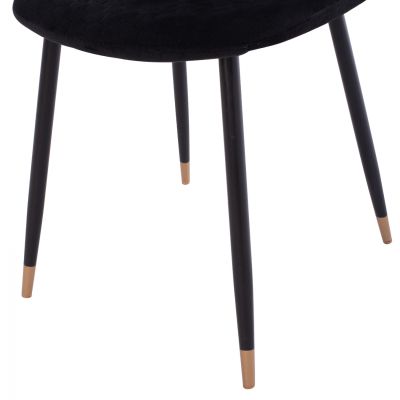 КАРЪКА LUCILLE HM8552.04 ΑΠΟ ΒΕΛΟΥΔΟ ΜΑΥΡΟ ΜΕ ΜΕΤΑΛΛΙΚΟ ΣΚΕΛΕΤΟ 45X56X81Υ ек.