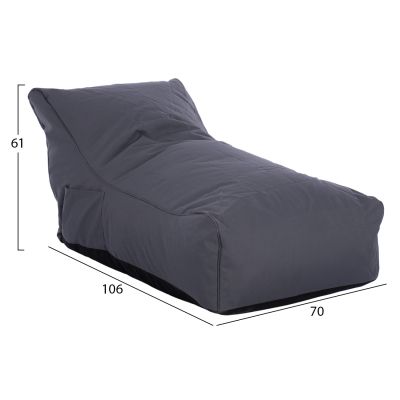 Pouf Bloom Waterproof HM5111.20 Grey 106x70x61cm