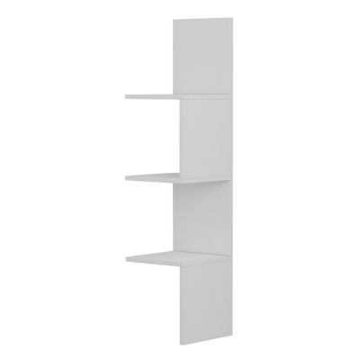 WALL CORNER SHELVES/BOOKCASE ILLUSION HM8935.12 MELAMINE IN WHITE 25x25x105,4Hcm.