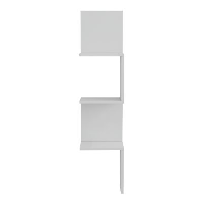 WALL CORNER SHELVES/BOOKCASE ILLUSION HM8935.12 MELAMINE IN WHITE 25x25x105,4Hcm.