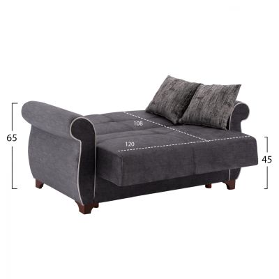 Set Living Room 2pieces 2Seater & 3Seater Sofa Milas HM3068.11 Grey