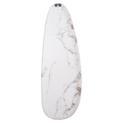 WALL MIRROR CRITHER HM4486.05 MDF FRAME IN WHITE MARBLE COLORING 49x140Hcm.