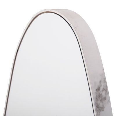 WALL MIRROR CRITHER HM4486.05 MDF FRAME IN WHITE MARBLE COLORING 49x140Hcm.