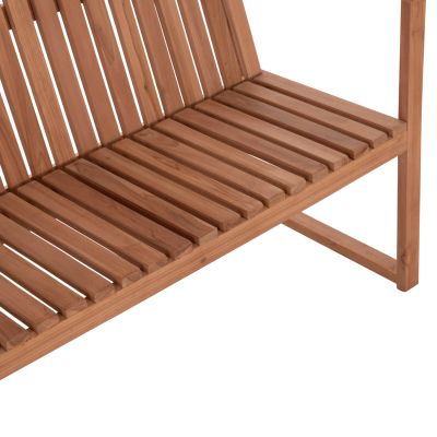 OUTDOOR BENCH 2-SEATER VED HM18124 TEAK WOOD IN NATURAL COLOR 130x60x86Hcm.