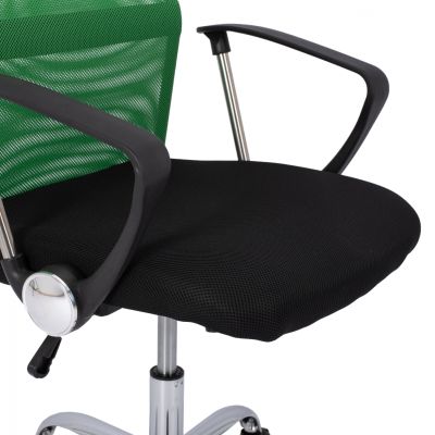 Office chair HM1000.03 Black Green Mesh chromed leg 61x58x118