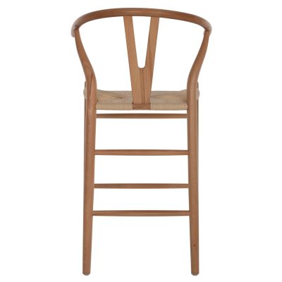 BAR STOOL BRAVE BEECH WOOD NATURAL WISHBONE BACK HM9405.01 48x53x100Hcm.