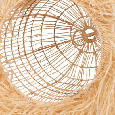 CEILING PENDANT LAMP HM7890 PALM LEAF FIBERS IN NATURAL COLOR Φ35x163Hcm.