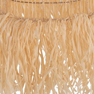CEILING PENDANT LAMP HM7890 PALM LEAF FIBERS IN NATURAL COLOR Φ35x163Hcm.