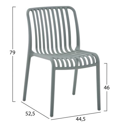 СТОЛ OUTDOOR CONVEE HM6104.07 ПОЛИПРОПИЛЕН В ЦВЯТ ТЪМНО ОЛИВЕ 48x56x79Hcm.