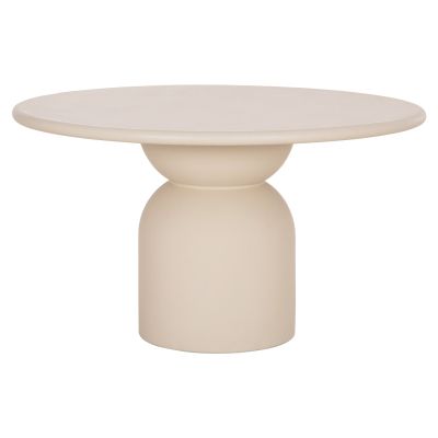 ROUND DINING TABLE KAZVIN HM6582.02 BEIGE FIBER CEMENT Φ130x75Hcm.