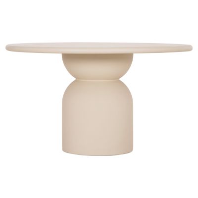 ROUND DINING TABLE KAZVIN HM6582.02 BEIGE FIBER CEMENT Φ130x75Hcm.