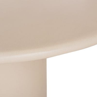 ROUND DINING TABLE KAZVIN HM6582.02 BEIGE FIBER CEMENT Φ130x75Hcm.