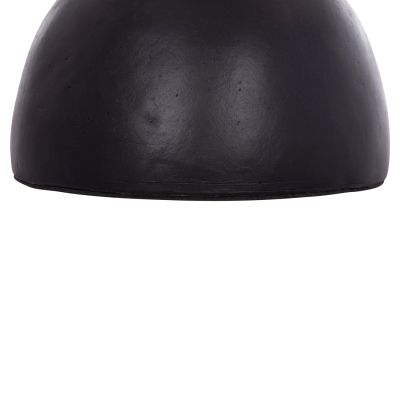 DECORATIVE FLOOR VASE MAYNARD HM4672.01L TERRACOTTA IN BLACK COLOR--RATTAN Φ32x62.5Hcm.