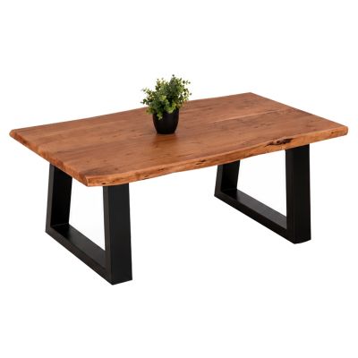 COFFEE TABLE MONTANA HM8166.21 TOP THICKNESS 4cm.ACACIA WOOD IN LIGHT NATURAL COLOR 115x63x40Hcm.