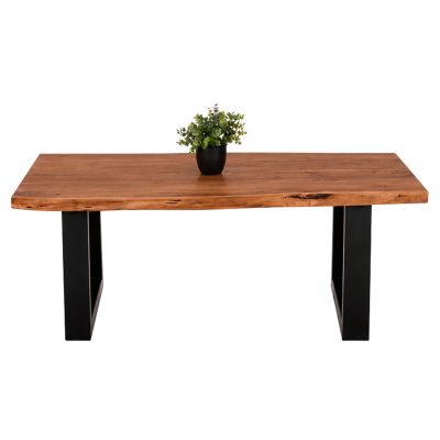 COFFEE TABLE MONTANA HM8166.21 TOP THICKNESS 4cm.ACACIA WOOD IN LIGHT NATURAL COLOR 115x63x40Hcm.