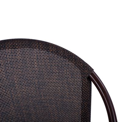 Metallic Chair Bamboo Look Brown HM5718  54x62x89 cm