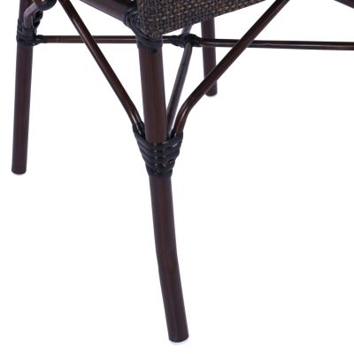 Metallic Chair Bamboo Look Brown HM5718  54x62x89 cm