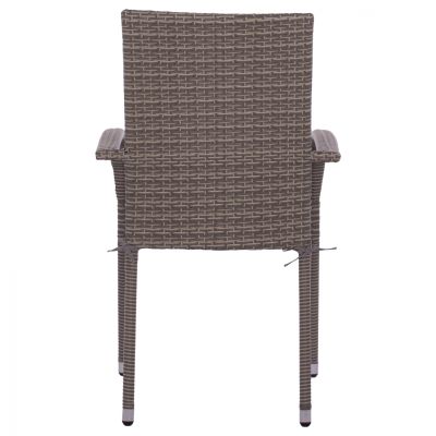 Armchair HM5685.01 Metallic with pillow Wicker grey 55x64x93cm