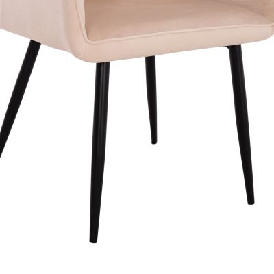 DINING SET 5PCS SEDAR HM10868 ROUND DINING TABLE & 4 DINING CHAIRS- ECRU