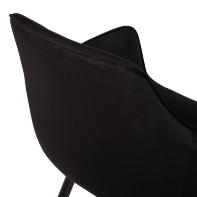 ARMCHAIR LATRELL HM8582.04 BLACK VELVET & BLACK METAL LEGS 55x57x84Hcm.