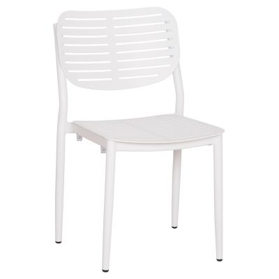 DINING CHAIR HILLIARD HM6645.02 ALUMINUM IN WHITE COLOR 46x54x78Hcm
