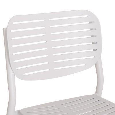 DINING CHAIR HILLIARD HM6645.02 ALUMINUM IN WHITE COLOR 46x54x78Hcm