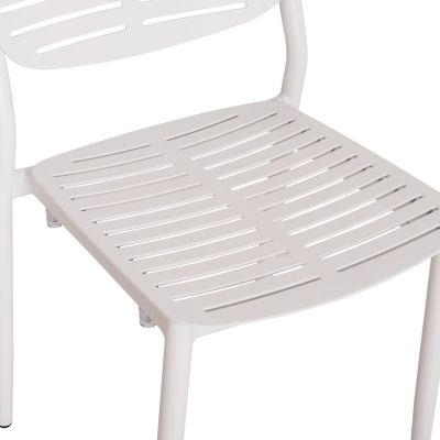DINING CHAIR HILLIARD HM6645.02 ALUMINUM IN WHITE COLOR 46x54x78Hcm