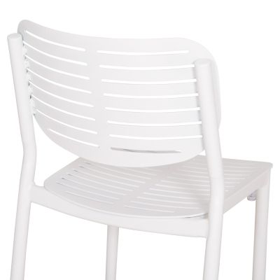 DINING CHAIR HILLIARD HM6645.02 ALUMINUM IN WHITE COLOR 46x54x78Hcm