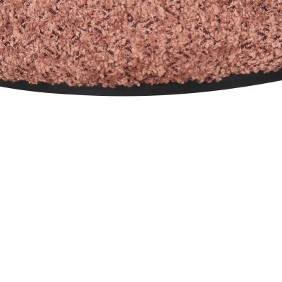 STOOL ROUND LINNER HM9604.02 BOUCLE FABRIC PINK-BLACK DETAIL D38x44 cm.