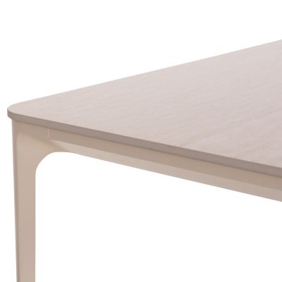 DINING TABLE STAD HM6557.02 BEIGE ALUMINUM FRAME--WHITE SINTERED STONE 180x90x74Hcm.