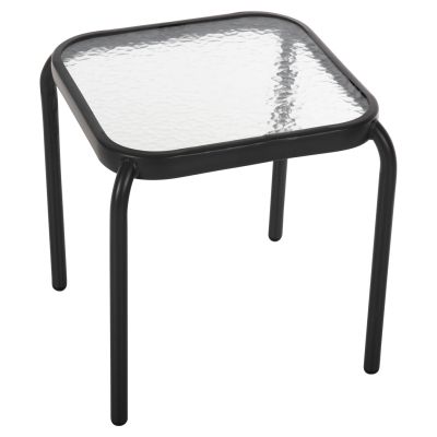 ВЪНШНА ПОМОЩНА МАСА КВАДРАТНА DIDO HM5975.01 МЕТАЛ В АНТРАЦИТ-СТЪКЛО 41x41x43Hcm.