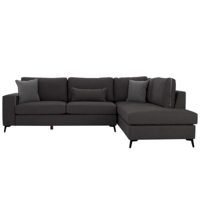 DIVA corner sofa, grey, high leg, 2pcs, right corner