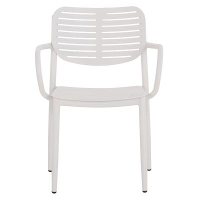 DINING CHAIR HILLIARD HM6644.02 ALUMINUM IN WHITE COLOR 58x52x78Hcm.