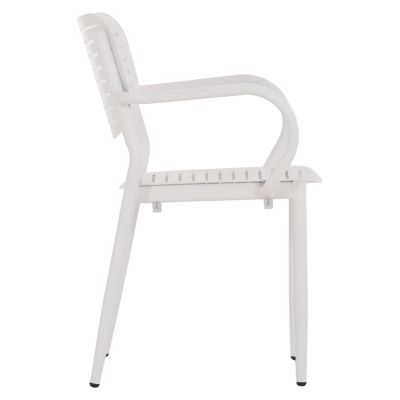 DINING CHAIR HILLIARD HM6644.02 ALUMINUM IN WHITE COLOR 58x52x78Hcm.