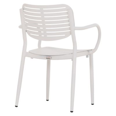 DINING CHAIR HILLIARD HM6644.02 ALUMINUM IN WHITE COLOR 58x52x78Hcm.